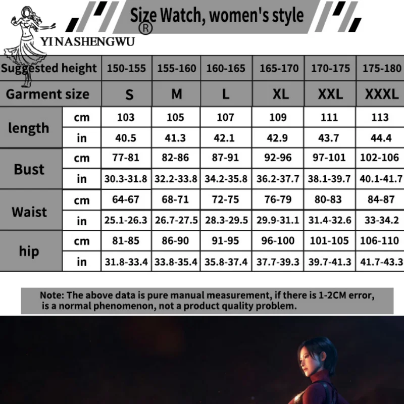 Ada Wong Cosplay Anime Game Resident 4 Costume Uniform Sexy Dress Women Cheongsam Girl Combats Halloween Carnival Party Outfits