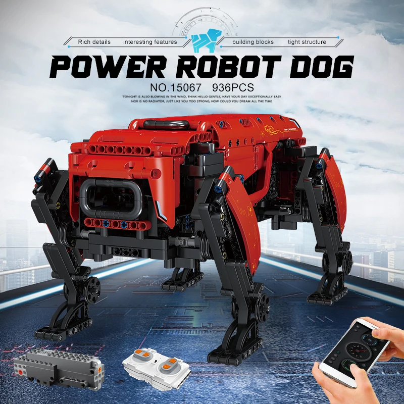MOLD KING MOC 15067 alta tecnología potencia MK dinámica Control remoto Robot de bloques de construcción aplicación RC Robot juguetes para niños regalos de cumpleaños
