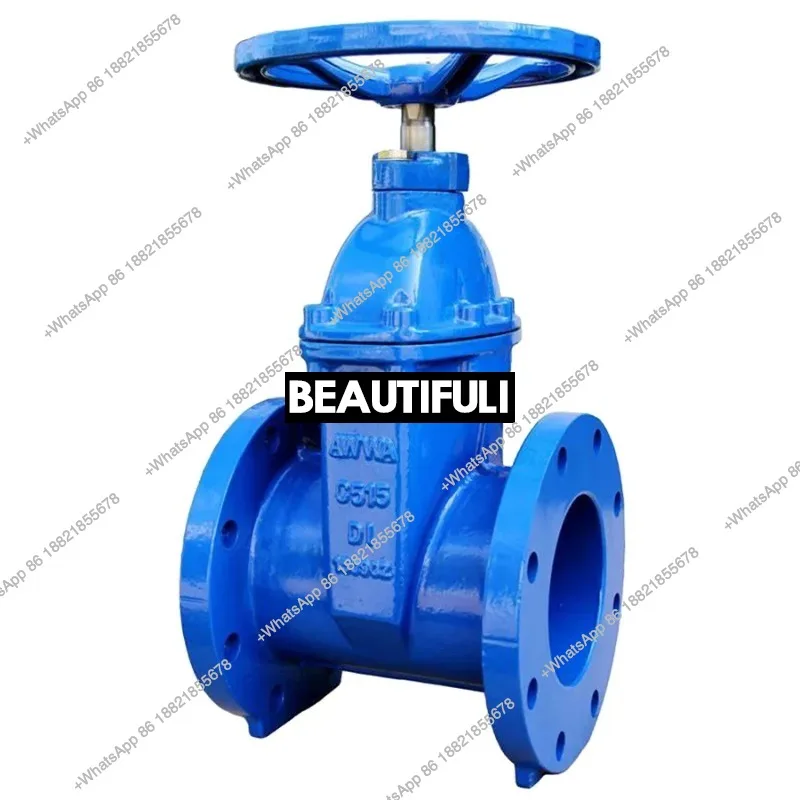6 Inch Soft Sealing Non-Rising Stem Resilient Seated Gate Valve Ductile Iron Handwheel Flanged Gate Valve