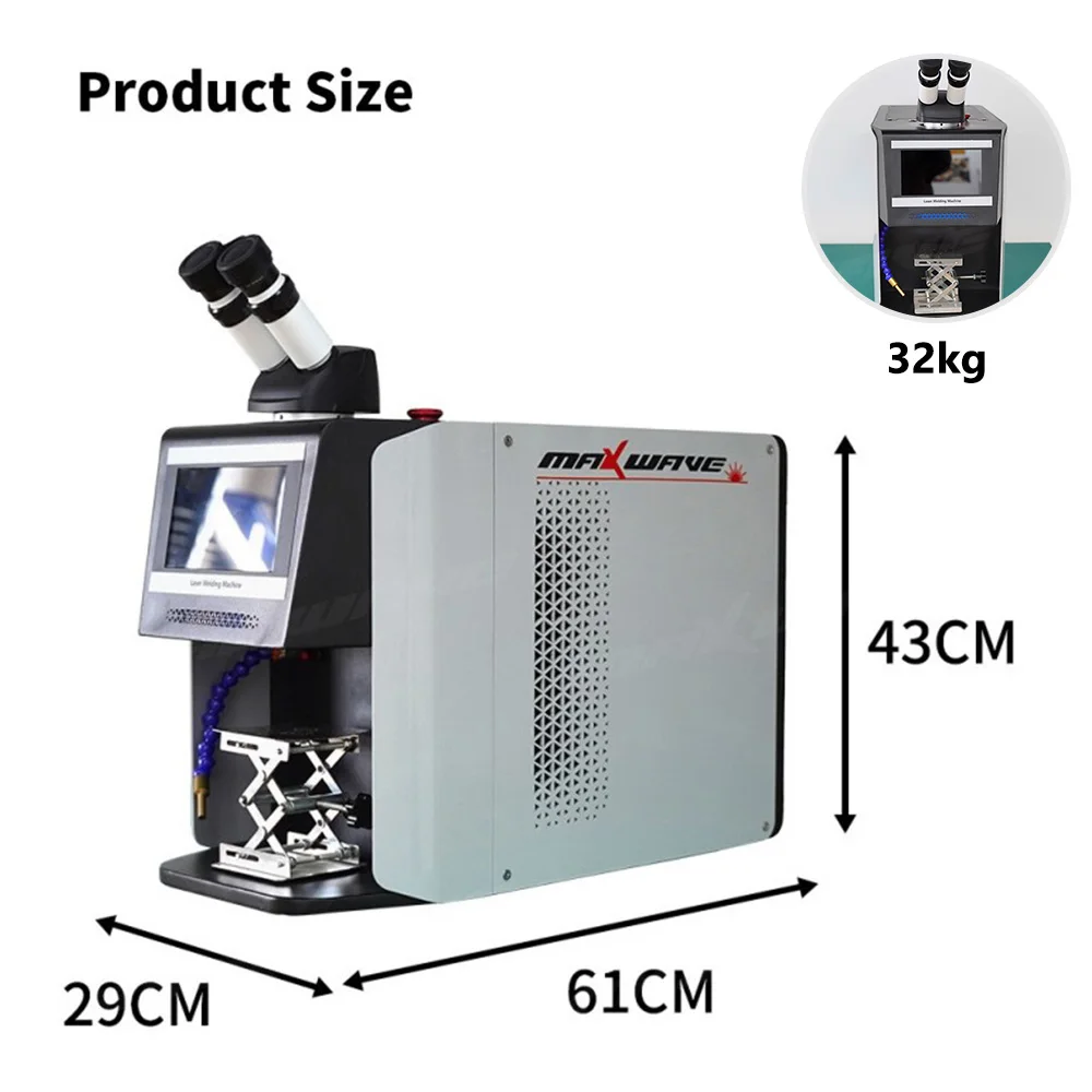 QCW fiber Laser 200W Mini Touch Screen Control Jewelry Spot Welding Machine Micro Laser Soldering Repairing With HD CCD Camera