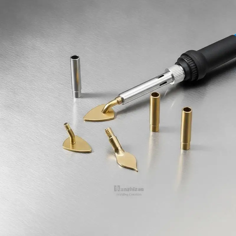 Mini Soldering Iron Heat Press Tip With Adapter, Perfect For Precision Ironing Leather Edge Sealing And Small Craft Heat Proces