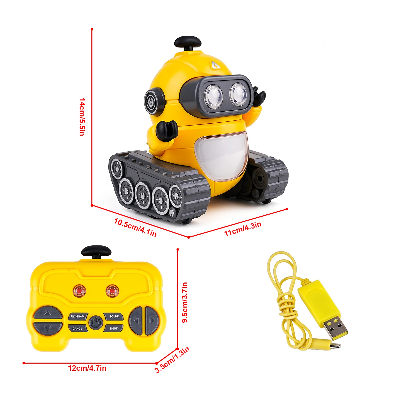 2.4G Remote Control Robot Dance Move Programable Music Song Colorful LED Lights Play Smart Robotic Toys for Kids Christmas Gift