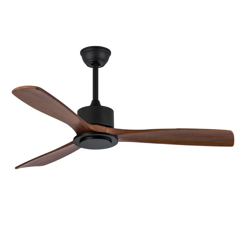 

American solid wood fan light industrial ceiling fan retro living room dining room no light electric fan