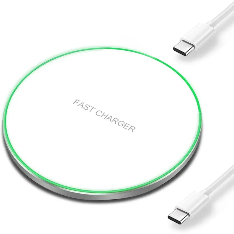Ultra-Thin Fast Wireless Charger Pad for Samsung Galaxy S24 S24 iPhone 17 16 15 14 Pro Max Wireless Induction Charging Station