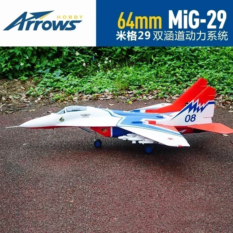 Modello di aereo Twin 64mmmig-29 Mig 29 come Real Combat Show Aircraft Rc Plane Pnp Airplane Toy