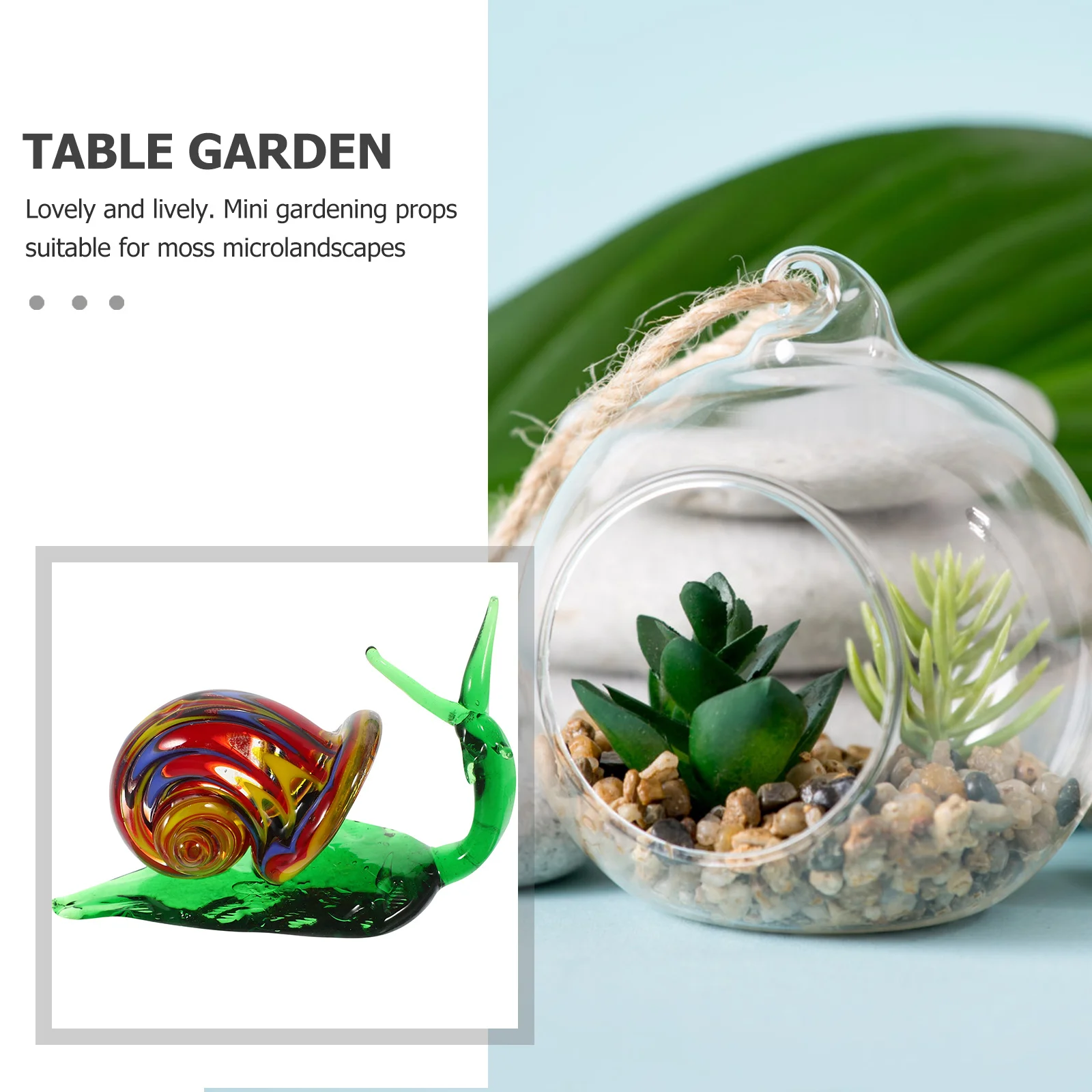 

Snail Garden Decor Handmade Figurine Glass Sculpture for Home Cute Ornament