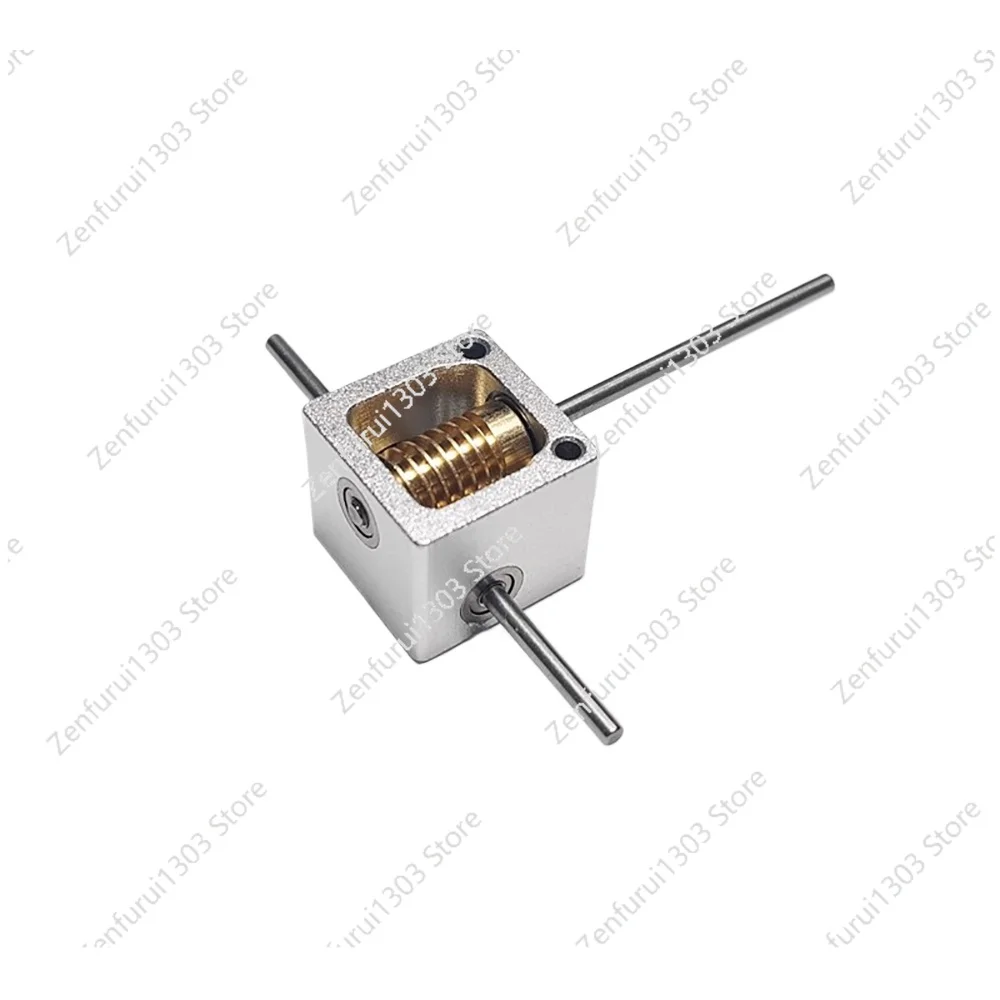 Mini Worm Gearbox Right Angle Steering Gear 90 Degree Reduction Gearbox Commutator Micro Transmission Box