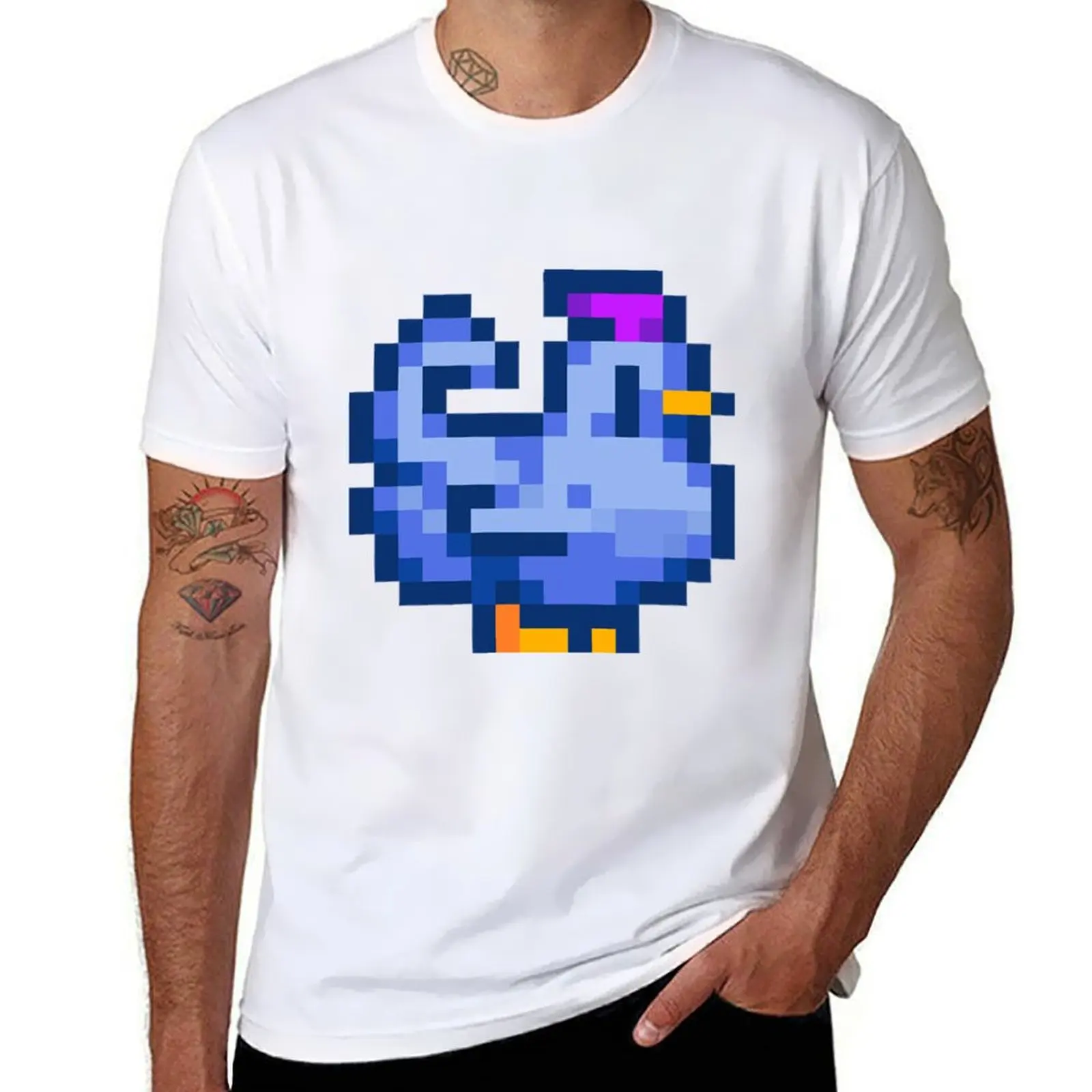 

Stardew Valley- Blue Chicken T-Shirt t shirt custom print man t shirts for men T-Shirt