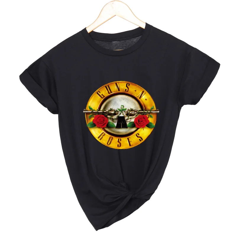 Tshirts Guns N Roses Rock Band Tshirts For Women Summer oversized t-shirt female summer tops woman tshirts Aesthetic clothes