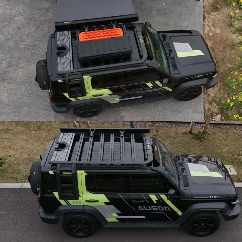 

Roof Rack Side Ladder Made of High Quality Aluminum Alloy, Suitable For2020-2025 tank 300HI4T Roof Platform Accessories