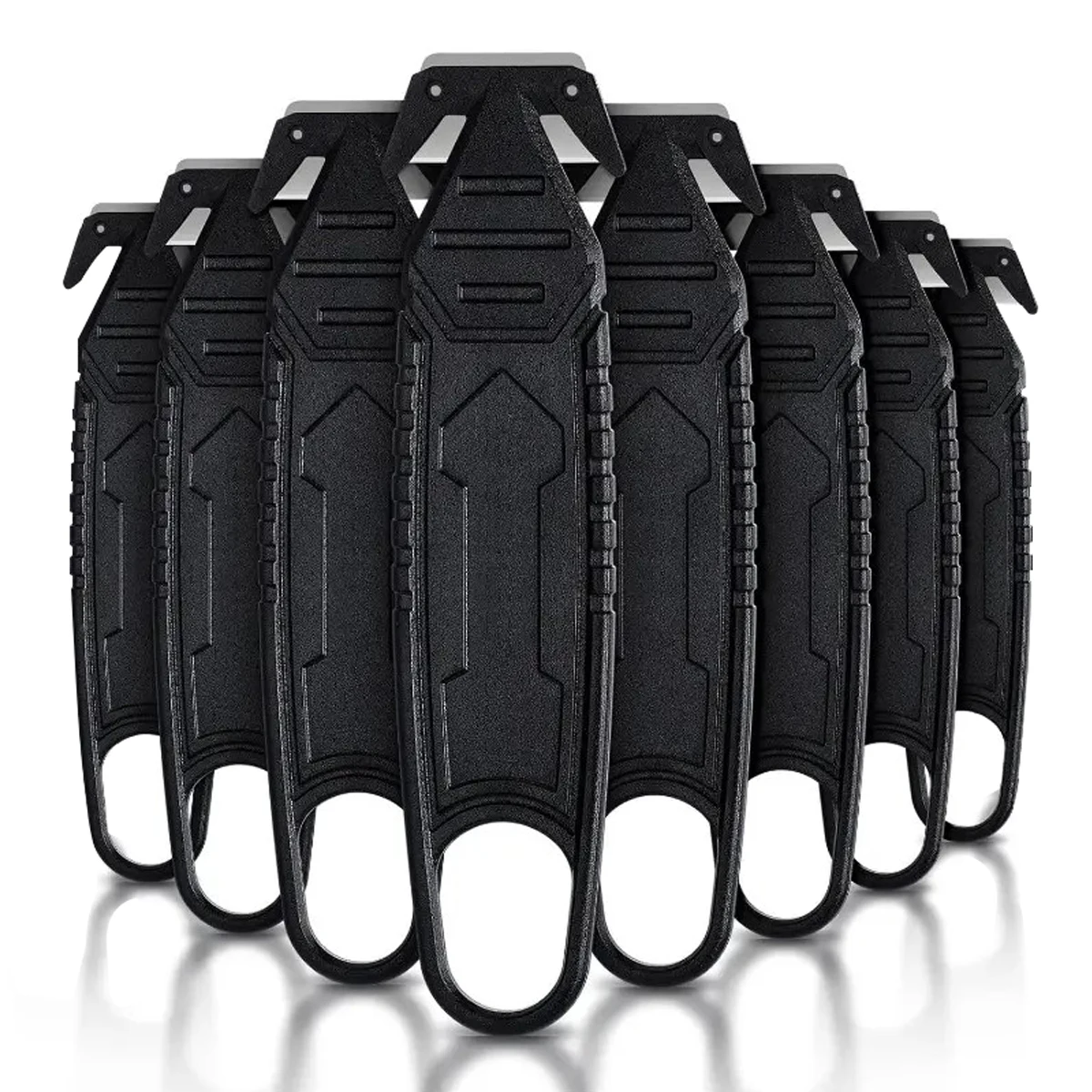 8 قطع من قطع صناديق الأمان ذات الشفرات غير المرئية المصنوعة من الفولاذ المقاوم للصدأ، مناسبة للصناديق الورقية وتغليف الورق المقوى وأشرطة أكياس العمل الحروف #1