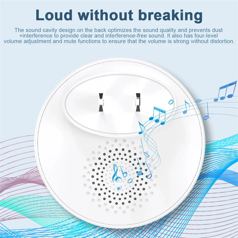 AA60-Nuovo campanello senza fili autoalimentato impermeabile casa benvenuto campanello per porta intelligente 38 suonerie telecomando 150M per anziani