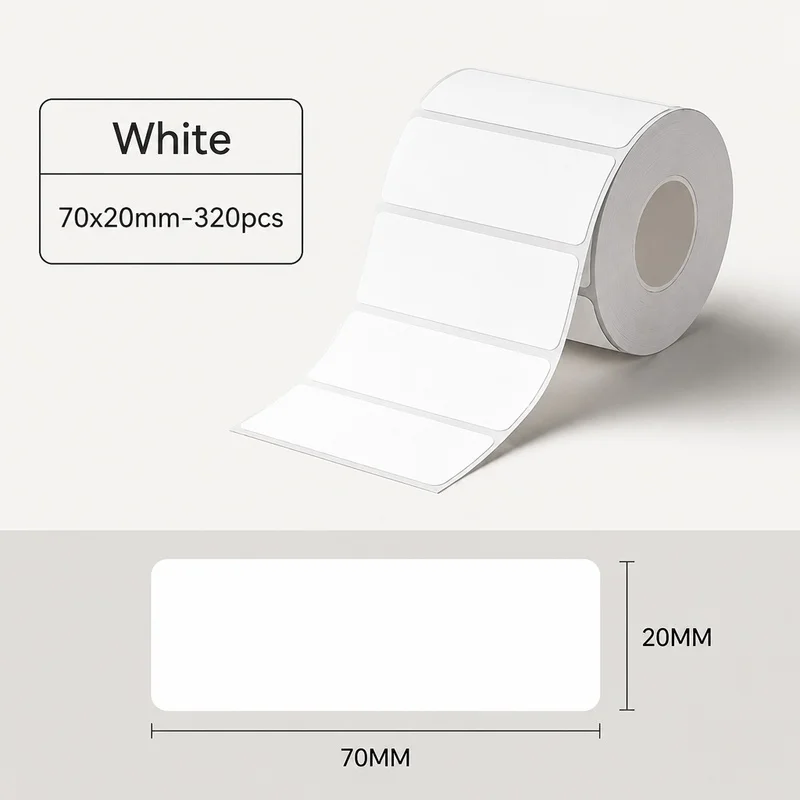 Multi Width Inkless Thermal Sticker Rolls, Tear Resistant Self Adhesive Compact Roll For Neat Home Classification & Item Marking