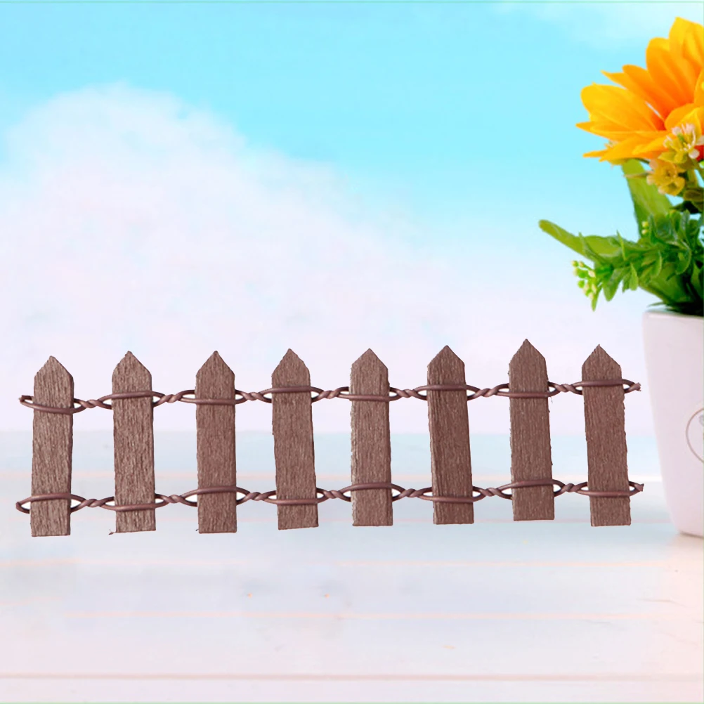 

1pcs Flexible Wood Mini Coffee Decorative Garden Hotel Fence Micro Landscape Diy Ornament For Fairy Garden Bonsai Terrarium