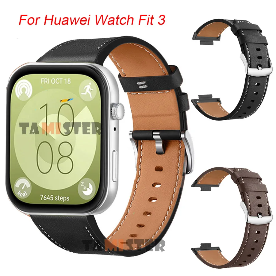 สายหนังสำหรับนาฬิกา Huawei Fit 3สายนาฬิกาอัจฉริยะทดแทนสายรัดข้อมือสำหรับ Huawei Watch Fit 3สายอุปกรณ์เสริม