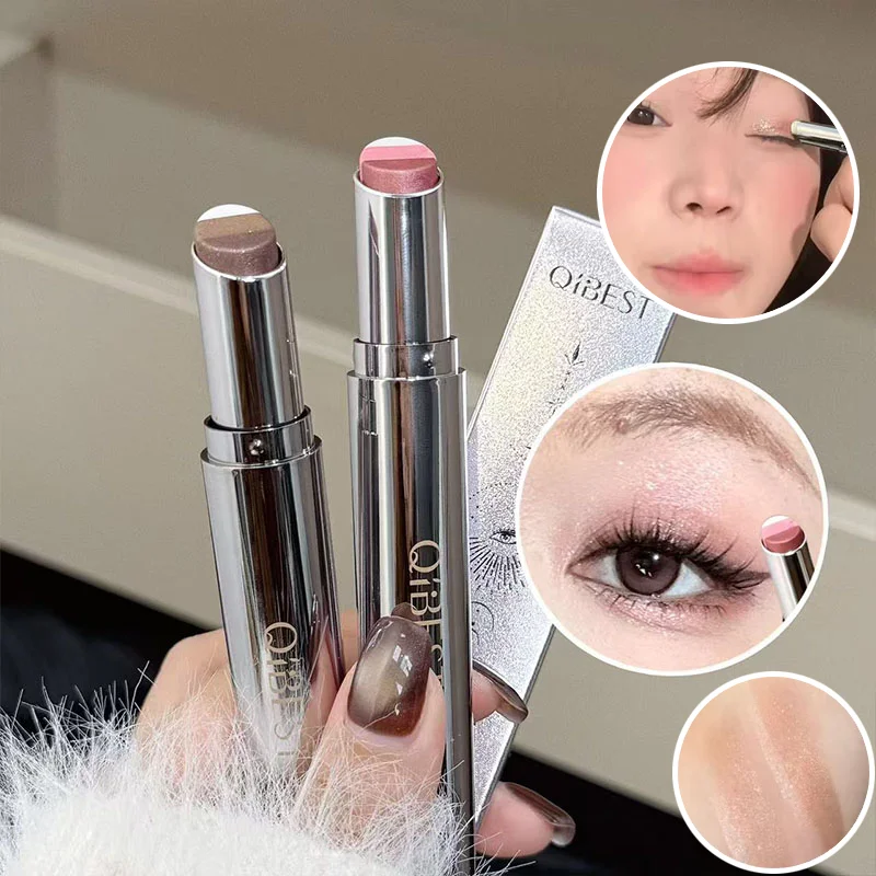 Eyeshadow Stick Is Long-lasting and Easy To Color, Waterproof and Anti-smudge Fine Flash Eyeshadow.