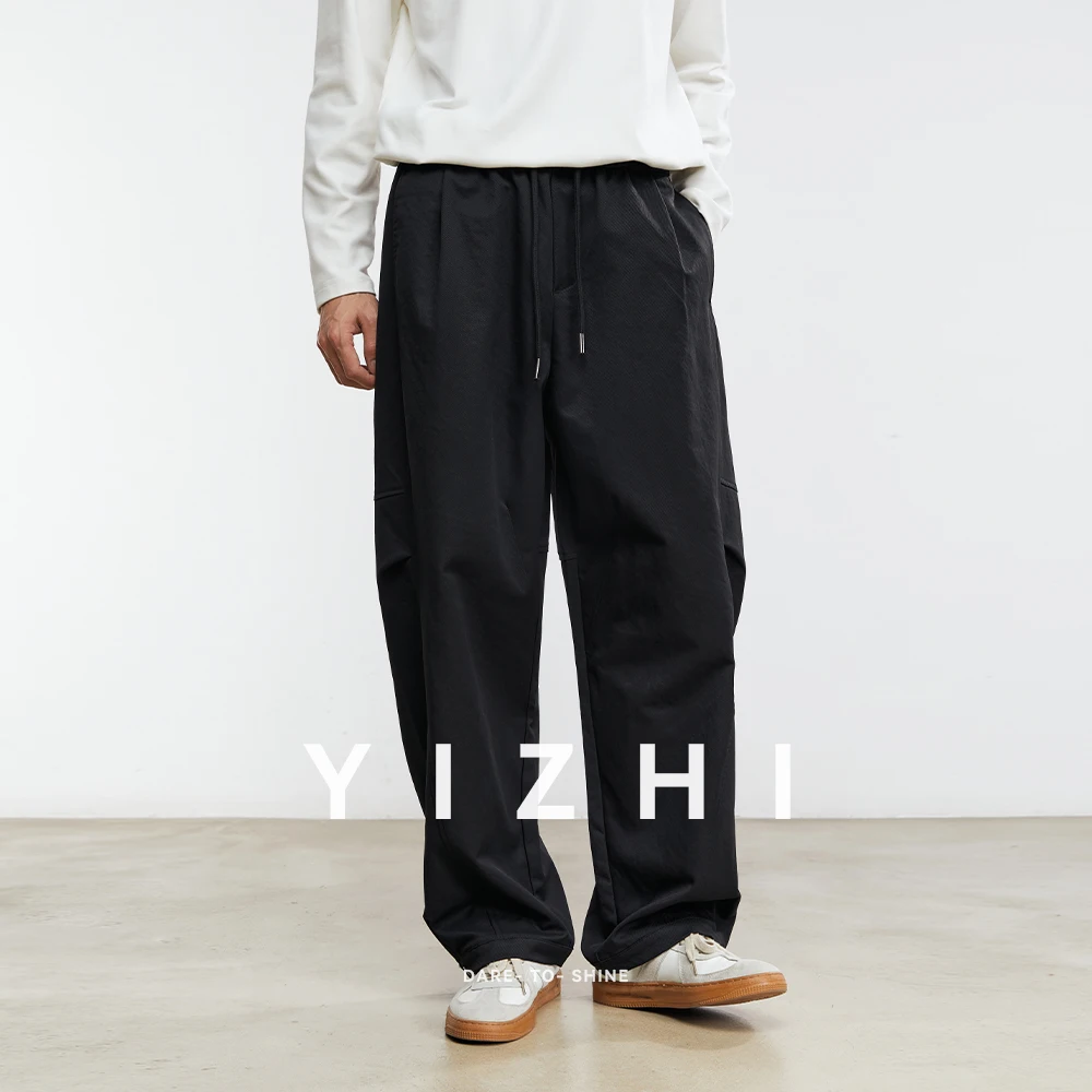 Fashion Men's American Scimitar Wide Leg Pants Men's Summer New Retro Overalls Loose Casual Trousers Men's Clothing Casual Pants