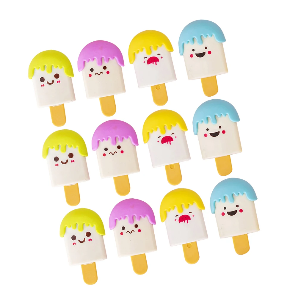 

36pcs Assemble Ice Cream Eraser Cute Pink Kid Cartoon Pencil Office Child Portable Mini Student Supplies Erasers Drawing