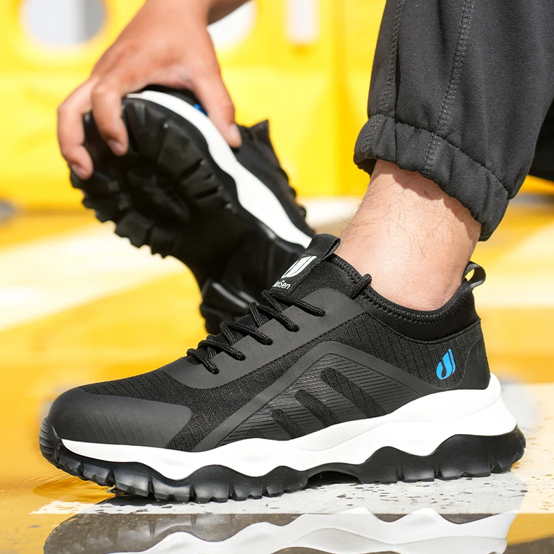 غطاء صلب لأصبع القدم أحذية أمان الرجال مكافحة سحق المضادة للثقب أحذية عمل موضة أحذية رياضية الإناث أحذية واقية الأمن