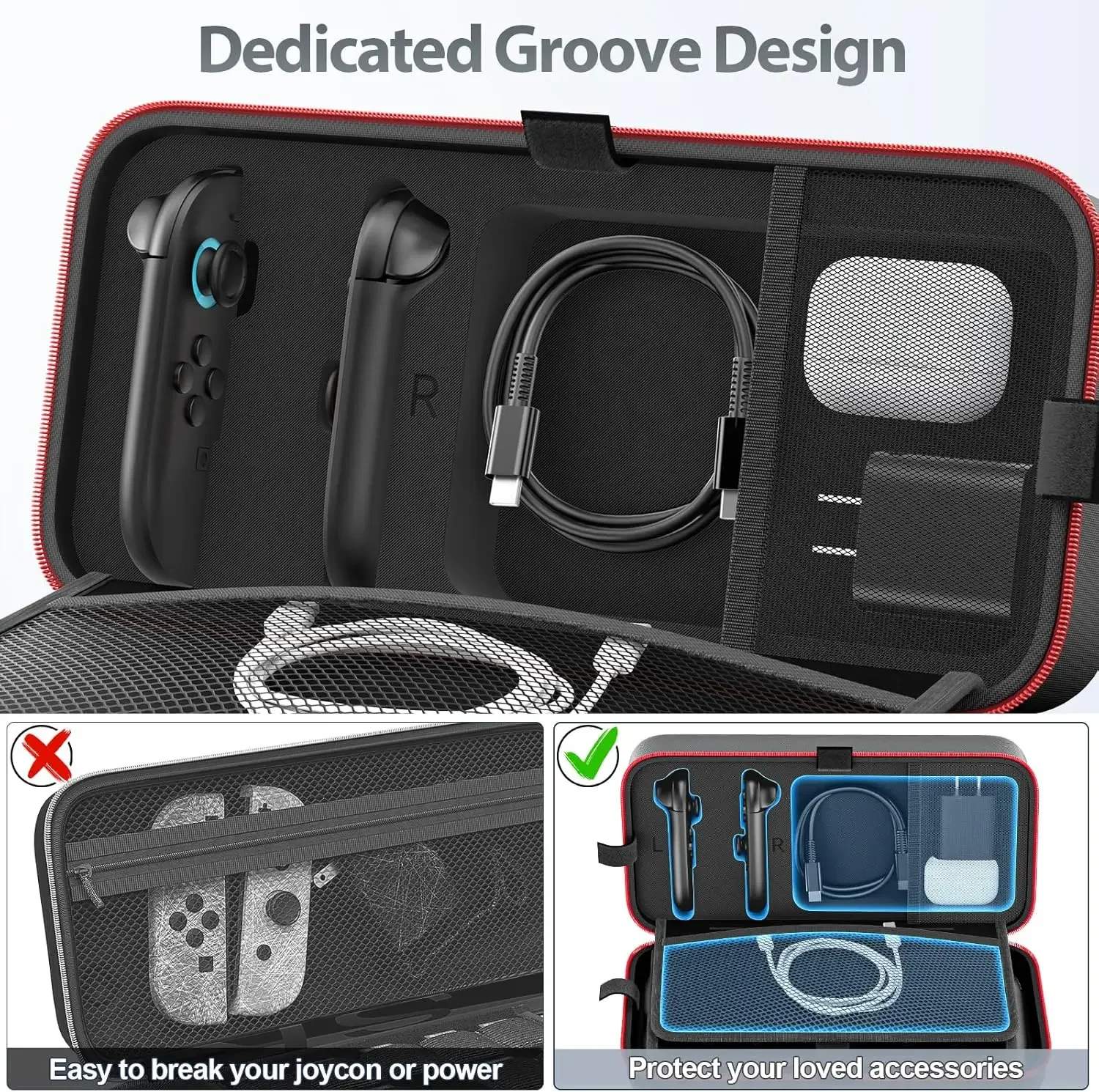 กระเป๋าถือสําหรับ Nintendo SWITCH 2 กระเป๋าเก็บขนาดใหญ่สําหรับ SWITCH2 Hard เกราะป้องกัน Anti-Scratch อุปกรณ์กันน้ํา