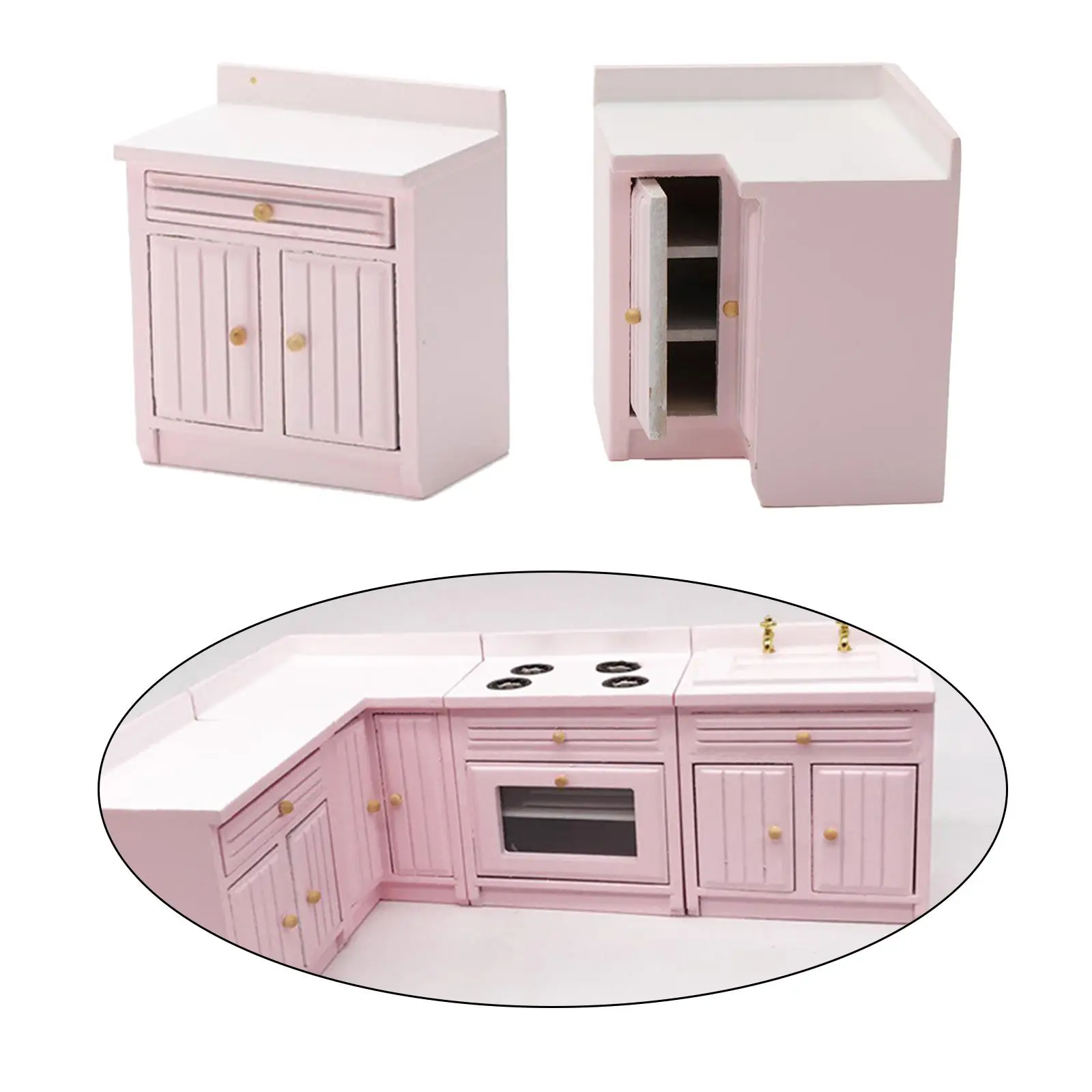 1:12 Scale Dollhouse Cabinet Furniture Kitchen Dining Room House Accessory