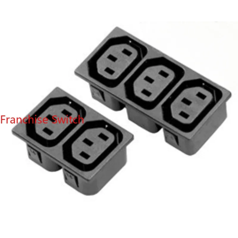 10PCS AC socket  power  Double combination female seat hole  R-302G5 original genuine