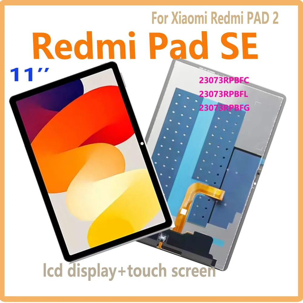 

11 "ЖК-дисплей для Xiaomi Redmi Pad SE Redmi PAD 2 2-й ЖК-дисплей 23073RPBFC 23073RPBFL 23073RPBFG ЖК-дисплей с цифровым преобразователем сенсорного экрана в сборе