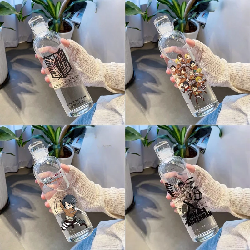 

500ML Attack on Titan Water Bottle Anime Large Capacity Leakproof Fitness Bike Cup Cartoon Boy Girl Portable Sport Water Cup