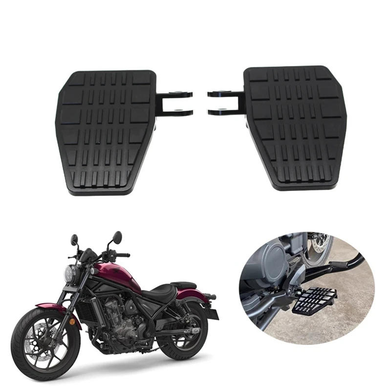 Repose-pieds larges pour moto, pédales pour Honda CMX1100 REBEL1100 CMX 1100 REBEL 1100, pièces noires et argentées