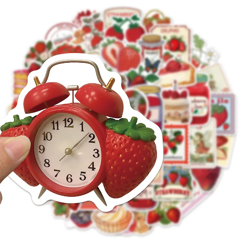 50PCS Super Strawberry Graffiti Stickers DIY Luggage Laptop Skateboard Motorcycle Stickers