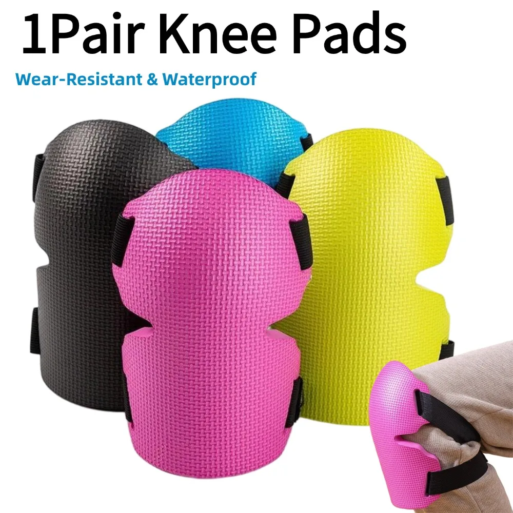 1Pair Knee Pads Thick Foam Labor Gardening Knee Pads Wear-Resistant Waterproof Kneeling Cushion Knee Protector for Floor Work