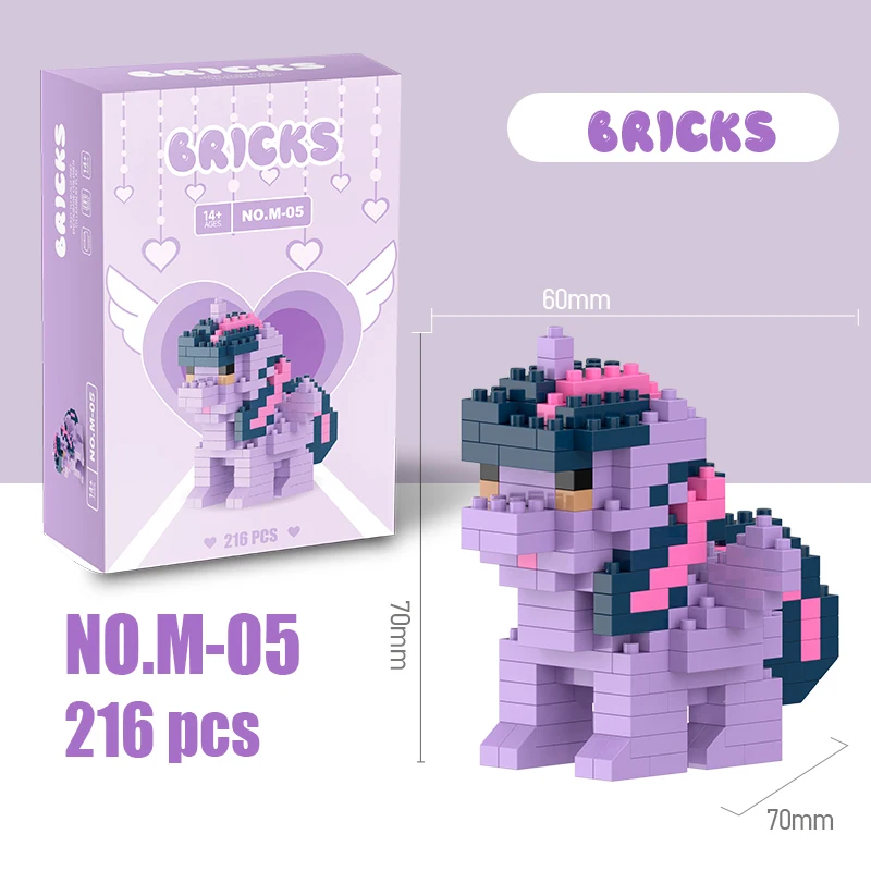 マイリトルポニービルディングブロックレガエクエストリアガールズフィギュアトワイライトスパークルビルディングブロック漫画キャラクターのおもちゃ子供のため