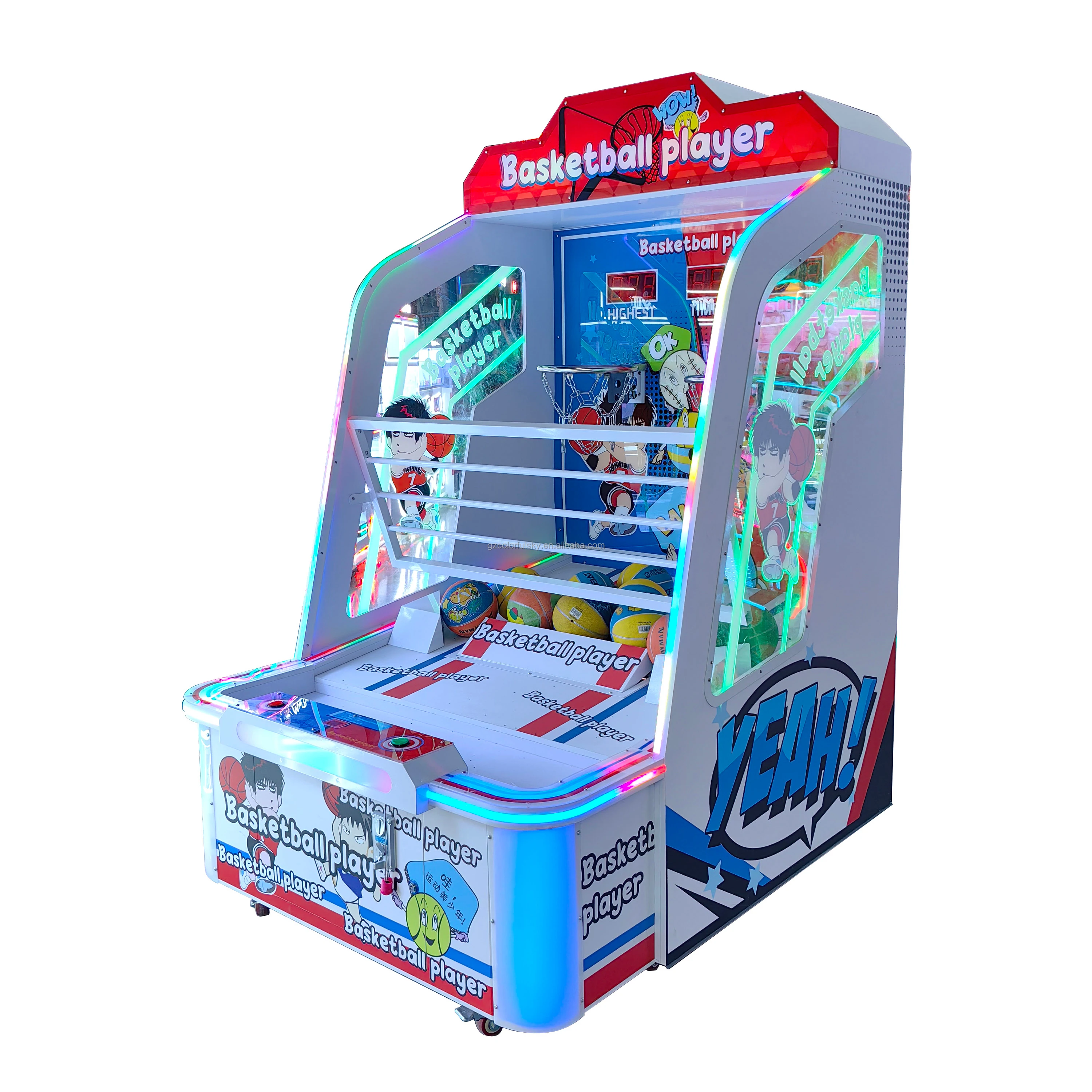 

Детский домашний развлекательный центр, машина для стрельбы по баскетболу, баскетбольная тренировочная аркадная игровая машина с монетоприемником