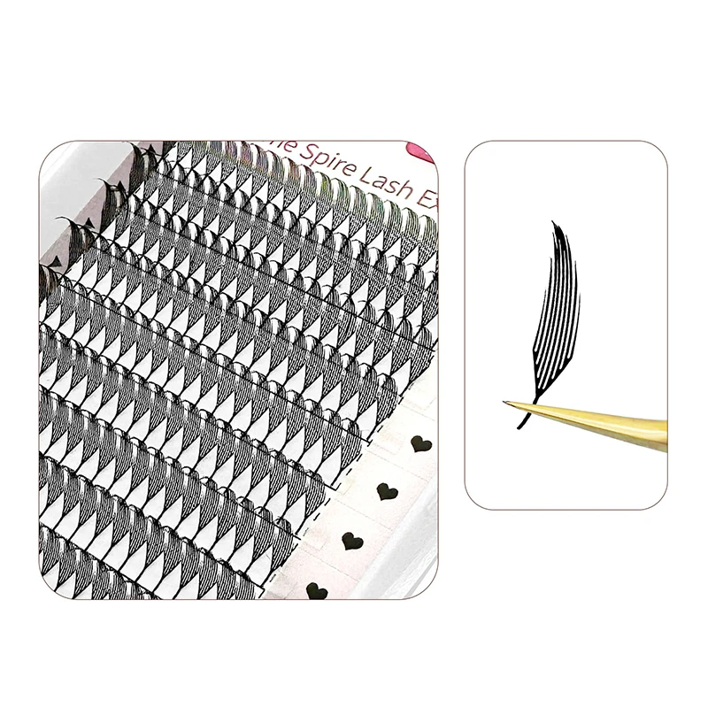 1 boîte tour haut Extension de cils effet 3D Anime tour conseils Flase cils greffage rapide naturel simple grappe faux cils