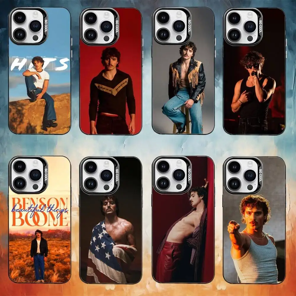 

Singer B-Benson B-Boone Phone Case For iPhone 17,16,15,14,13,12,11,Pro,XS,Max,Plus White Candy Matte Shockproof Cover