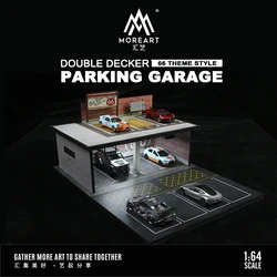 MoreArt 1:64 Diorama Double-Decker Parking Garage scene No.66 / lot scene JDM No.86