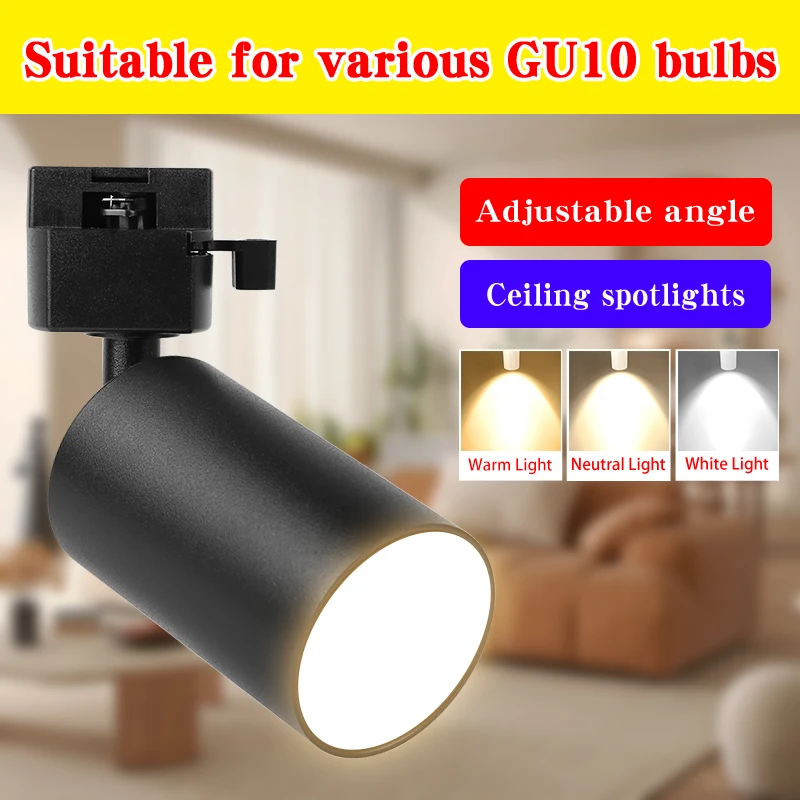 New Track Light GU10 Ceiling Lamp 110V 220V Rail Lighting led Lights for Room Ceiling Light for Home Decor Clothing Shop Store