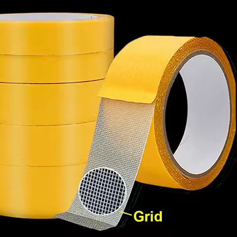 10M Strong Fixation Double-sided Grid Cloth Base Tape Translucent Mesh Heavy Duty Tape Waterproof Super Traceless High Viscosity