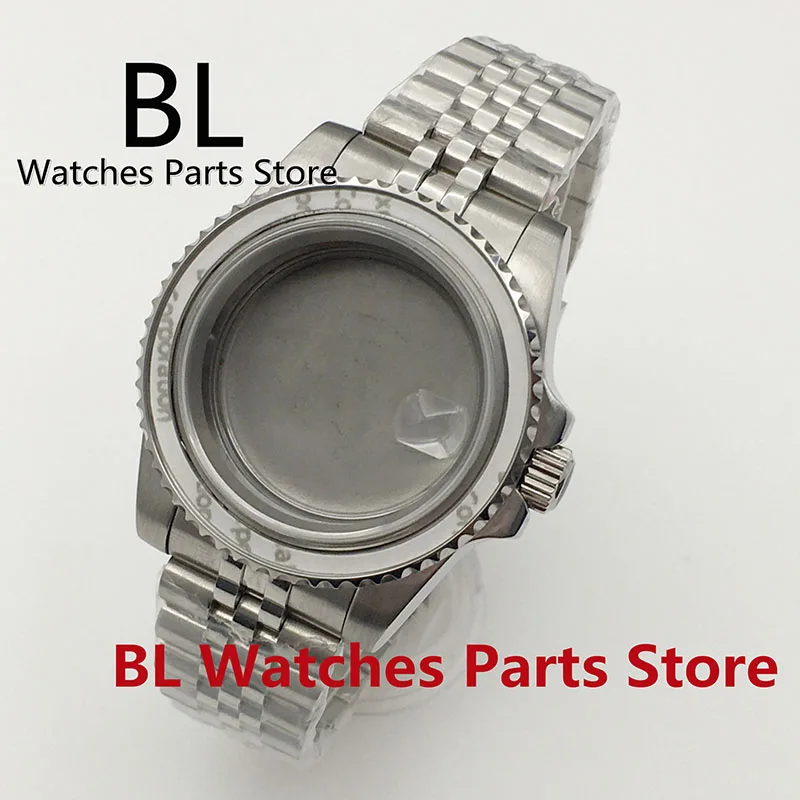 BLIGER 40mm Watch Case Sapphire Glass Fit ETA2824 2836 NH34 NH35 Mingzhu DG2813 3804 Miyota8215 PT5000 9015 Stainless Steel Band