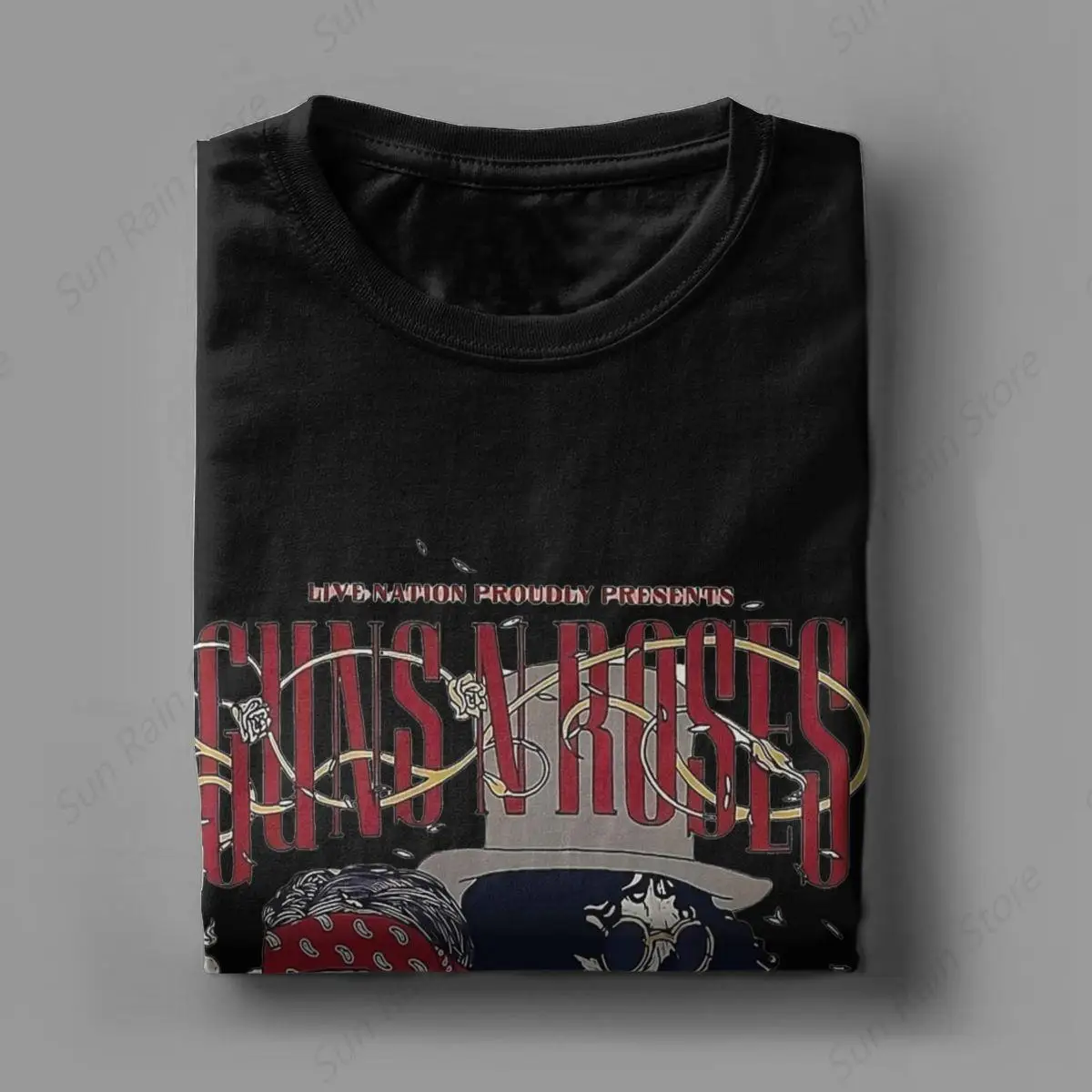 Camisetas de Guns N Roses para hombre, camisa Vintage de 100% algodón de manga corta, ropa de cuello redondo, Idea de regalo