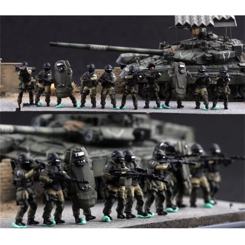 

Масштабная модель 1:72, 3D-печать из смолы, окрашенная, 10 шт., российские солдаты тяжелой боевой группы, фигурки, аксессуары для DIY-сцен, для фанатов коллекционирования