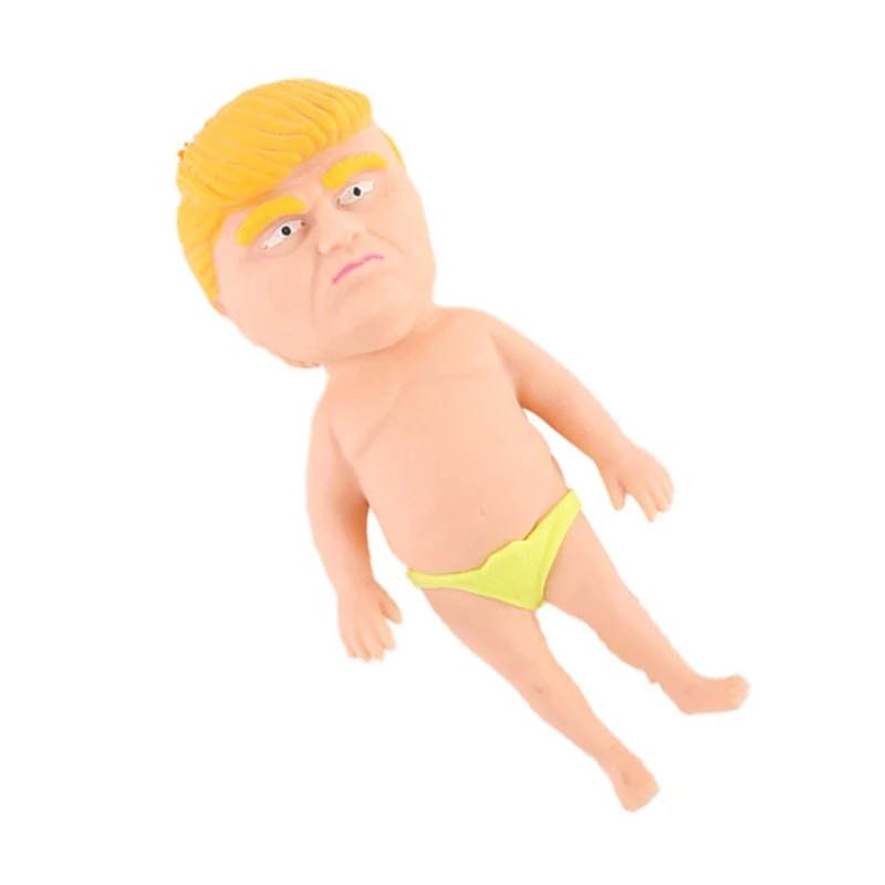 Squeezable Toy TPR Palm Doll Soft Donald Doll Decompression Toy Stress Relief Fidgets Autisms SlowRising Stretch Toy 6’’