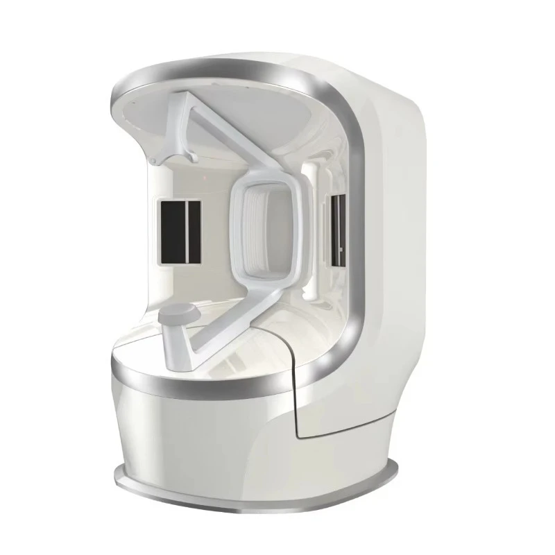 Urządzenie do analizy skóry twarzy, wykrywające przebarwienia, trądzik i potencjalne problemy skóry, do diagnostyki twarzy.