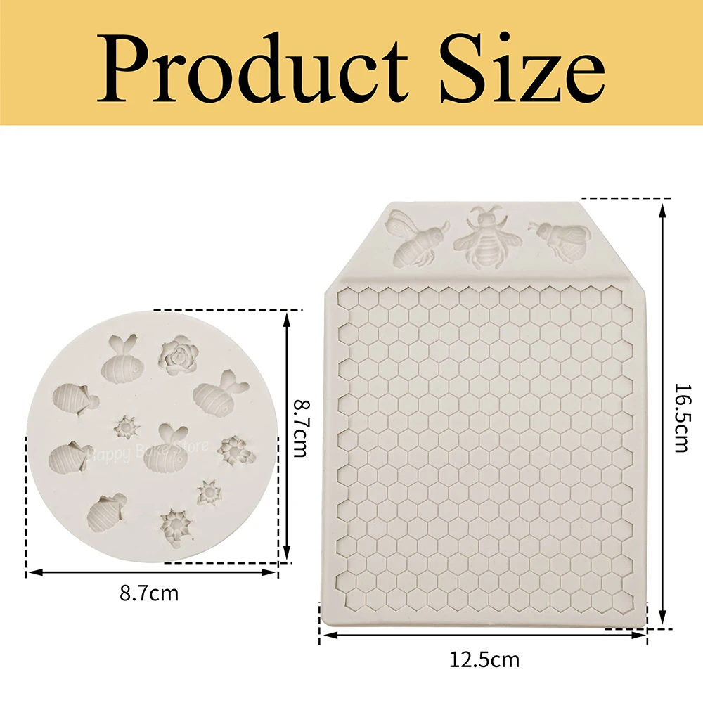 Honeycomb Fondant Mold, Silicone Bee Nest Cake Decorating Mould, For  Chocolate, Cupcake, Beehive Sugarcraft, Clay, Baking Tools