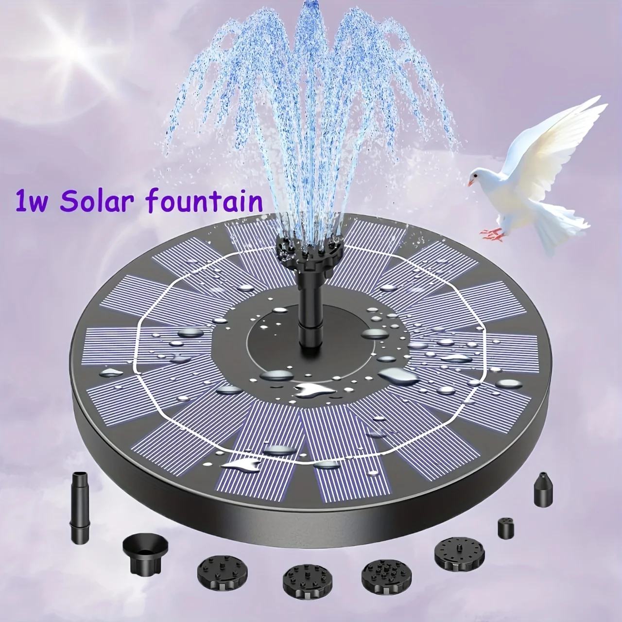 

Circular Solar Fountain Pump Outdoor Swimming Pool Mini Floating Fountain Garden Courtyard Water Landscape Decoration Fountain