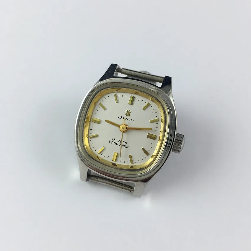 Original stock, produced by Shanghai Watch Factory, Golden Rooster 17-diamond mechanical women's watch, diameter 24 mm
