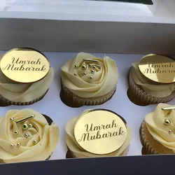 10pcs umrah mubarak Cupcake Toppers Muslim Islamic Ramadan Kareem Iftar hajj party Happy eid Al-Adha holiday table decoration