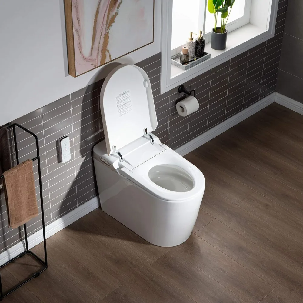 Smart Toilet, Auto Open & Close, Auto Flush,Heated Integrated Multi Function Remote Control, with Advance Bidet and Soft Closing