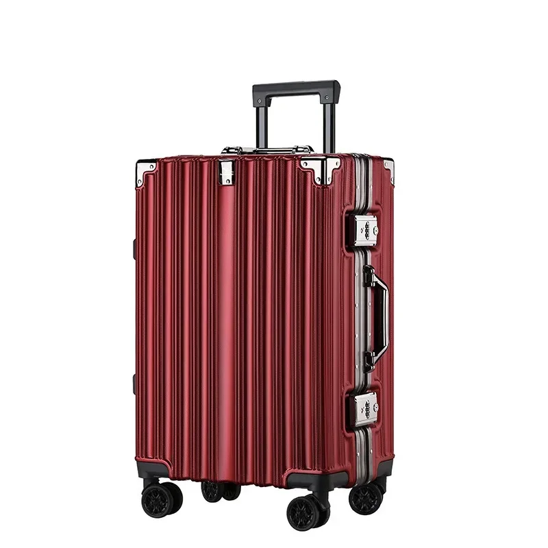 Customization Good Quality Aluminum Frame Suitcase Travel Trolley Baggage PC Business Luggage