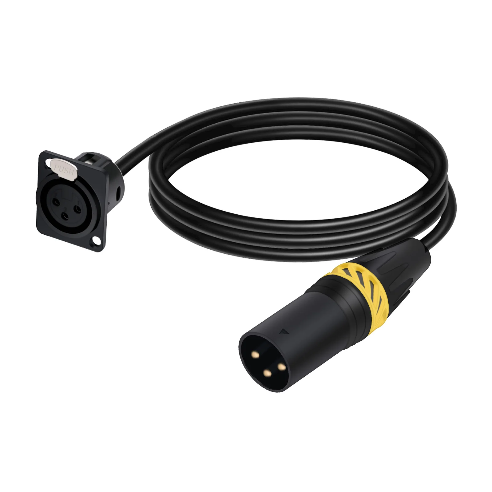 XLR Feste Panel Mount Kabel Adapter Audio Buchse 3Pin XLR Männlich/Weiblich Wasserdicht Stecker Extender Konverter Kompatibel mit MIC – Detail 3